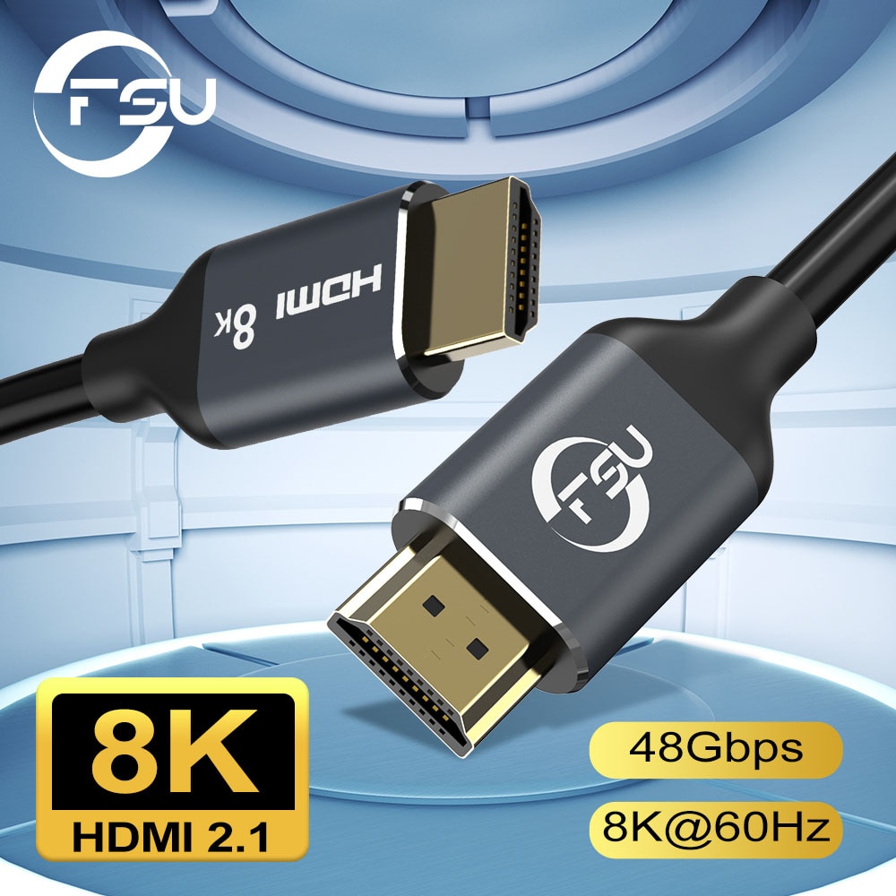 Fsu Hdmi 2.1 Kabel 8K 60Hz 4K/120Hz 48Gbps Kabel Hdmi HDCP2.2 Voor Hdmi switch Splitter Hd Tv Box Projector PS4 PS5 8K Hdmi Kabel