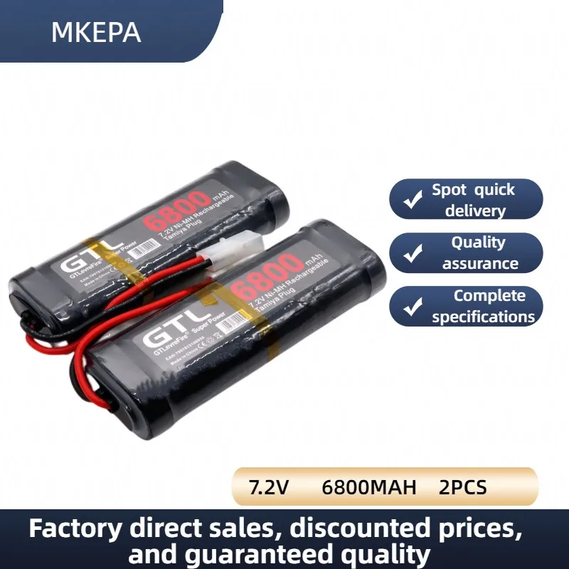 Neue 7,2 V Batterie 6800 mAh NiMH Batterie Pack RC Auto Lkw Bugibot Tank ni mh Batterias Grau Abendessen netzteil