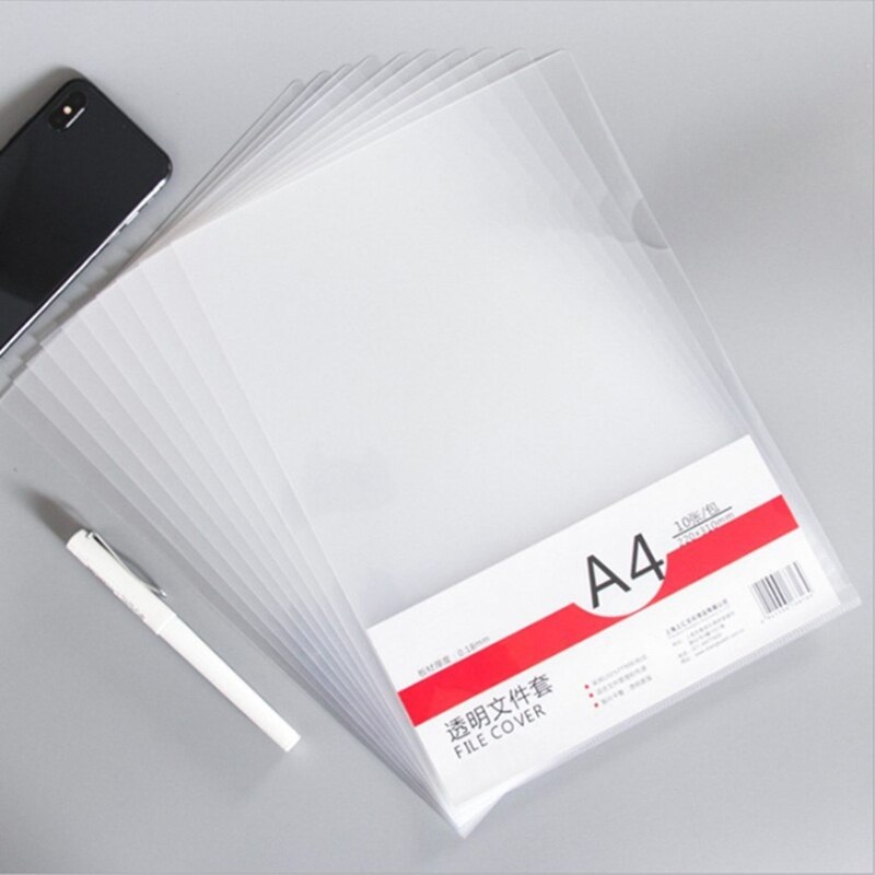 20 Pcs Clear Presentation Files Paper Cover Transparent Binding Report A4 Folder for Business Documents School Projects