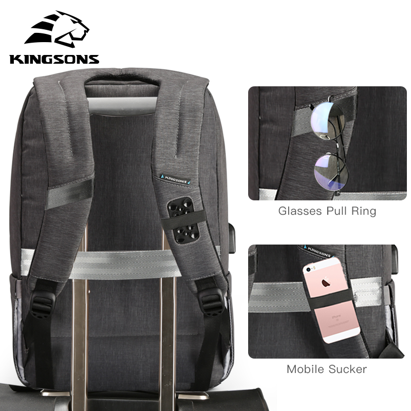 Kingsons Shockproof Air Cell Cushioning Bag Laptop Tablet Backpack Male & Female Overnighter Waterproof Anti-theft Mochila