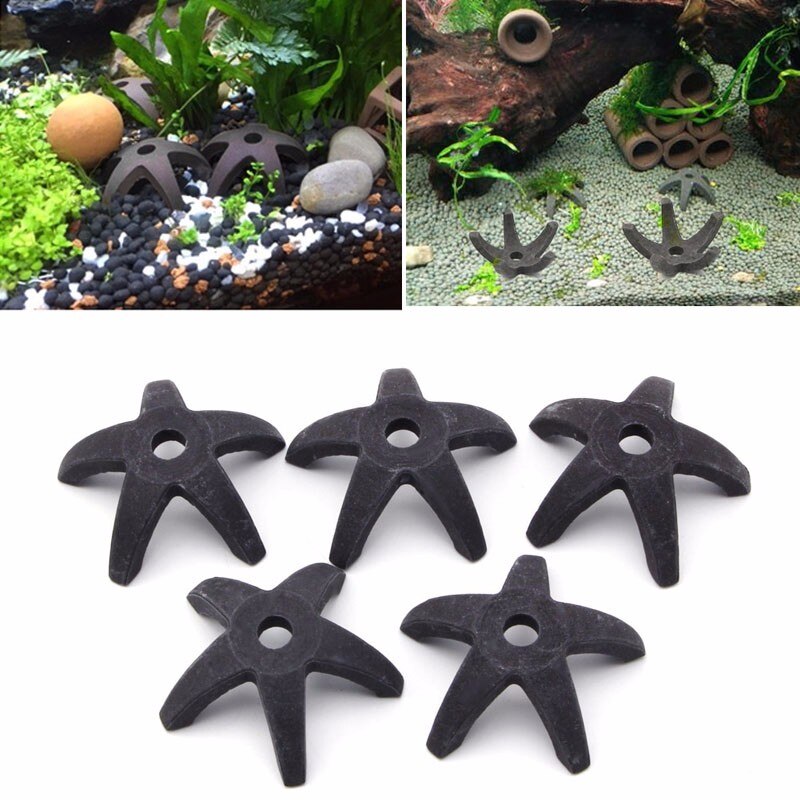 1/3/5pcs Keramische Zeester Vierkante Aquarium Ornament Schuilplaatsen Decoratie Aquarium Landschapsarchitectuur Mini Huis Onderdak voor Garnalen