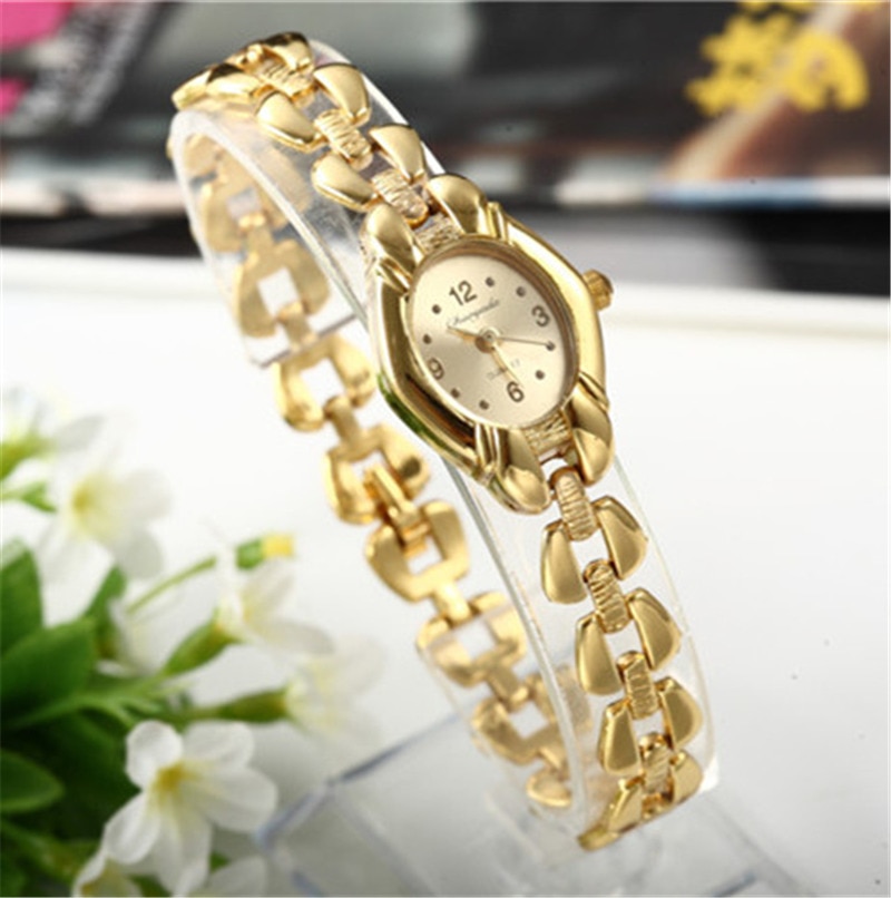 Femmes Bracelet montre Mujer doré Relojes petit cadran Quartz loisirs montre populaire montre-Bracelet heure femme dames élégantes montres