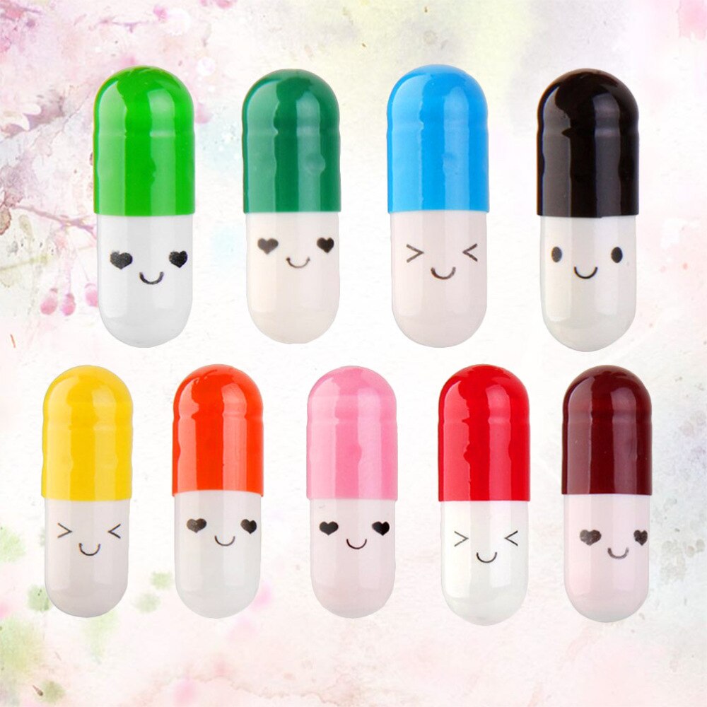 Cápsula de mensaje de amor, píldoras de Color de la amistad, Color aleatorio, 1 paquete de 100 Uds.