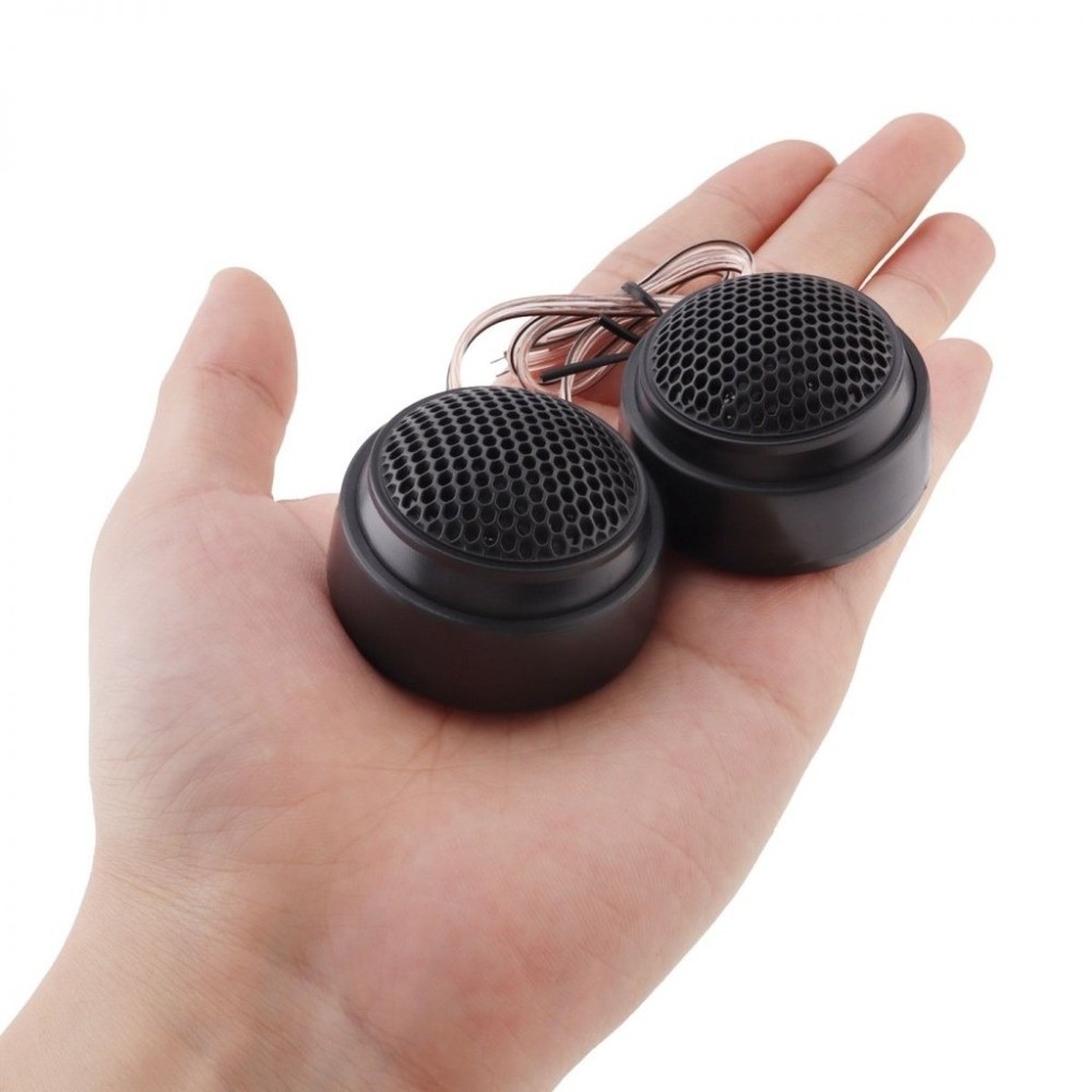 2 stücke Hohe Effizienz Auto Hochtöner Hochfrequenz Höhen Lautsprecher Dome Hochtöner Lautsprecher Schwarz Universal Laute Audio