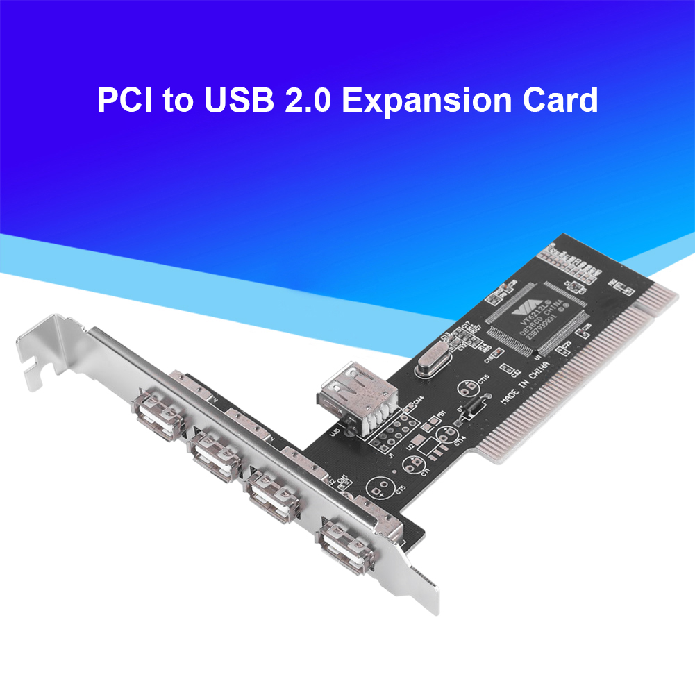 Expansion Card Port PCI Expansion Card USB PCI Controller Cards 4 Ports 480Mb/s PCI to USB 2.0 Expansion Card