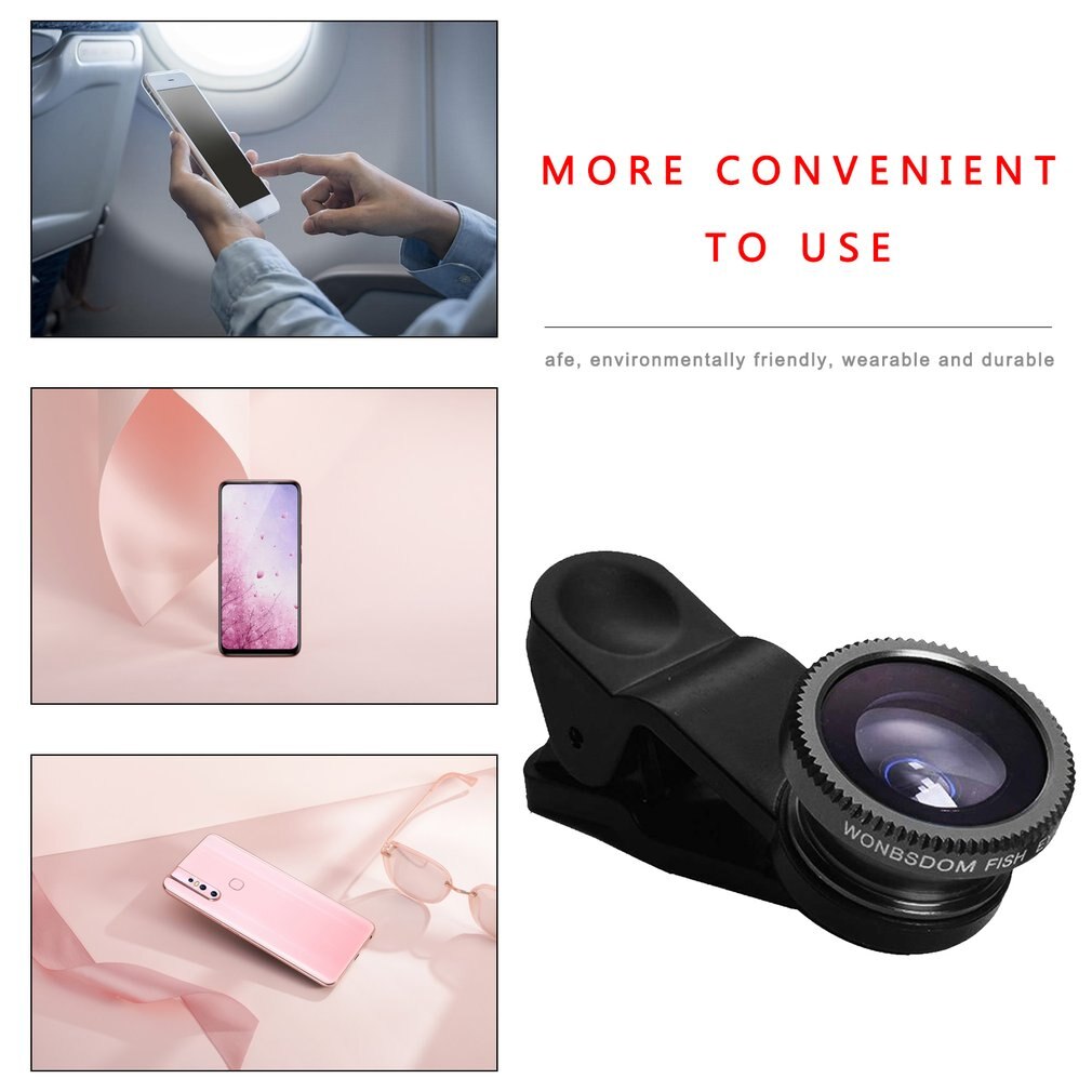 3-In-1 Groothoek Macro Fisheye Lens Camera Kits Mobiele Telefoon Fish Eye Lenzen Met Clip 0.67x voor Alle Mobiele Telefoons