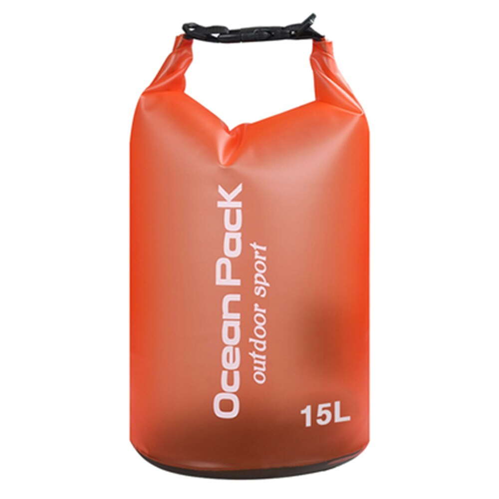 Bolsa seca plegable impermeable de PVC bolsa de agua mochila para nadar Rafting kayak canotaje bolsa de almacenamiento de pesca: 15L