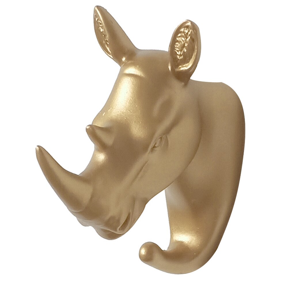 Perchero de pared con cabeza de ciervo, Perchero de ropa autoadhesivo sin marcar para animales, Perchero de exhibición para decoración del hogar, colgador de llaves de almacenamiento para pared: G298546