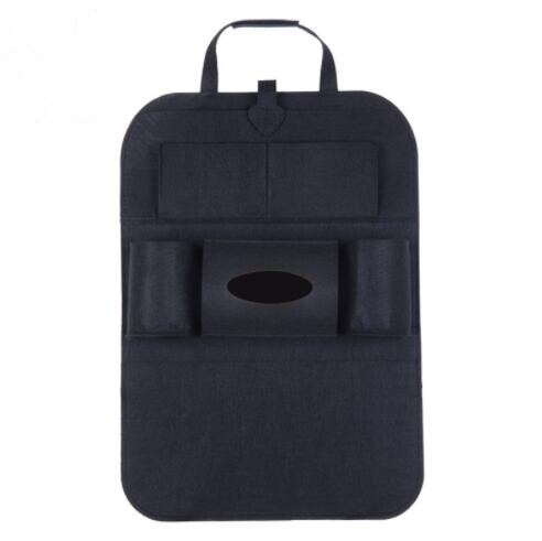 Universelle Wasserdichte Auto Rücksitz Organizer Lagerung Tasche Multifunktionale Humanisierte Lagerung Tasche Filz Abdeckungen Zurück Sitz Taschen: Schwarz