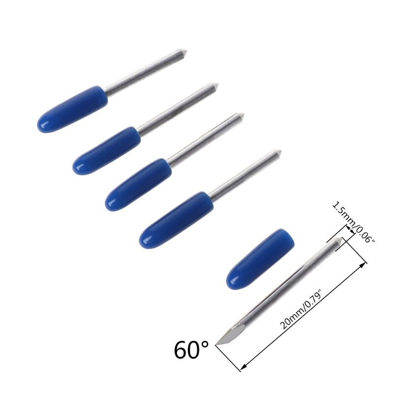 5Pcs 30°/ 45°/ 60° Degree Blades Cutting Plotter For Roland Vinyl Cutter Blade WXTA