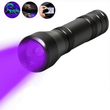 2000LM LED Taschenlampe UV Taschenlampe Lila licht L2/T6 Weiß Licht 18650 Wiederaufladbare 5 Modi Zoom 395nm Schwarzlicht