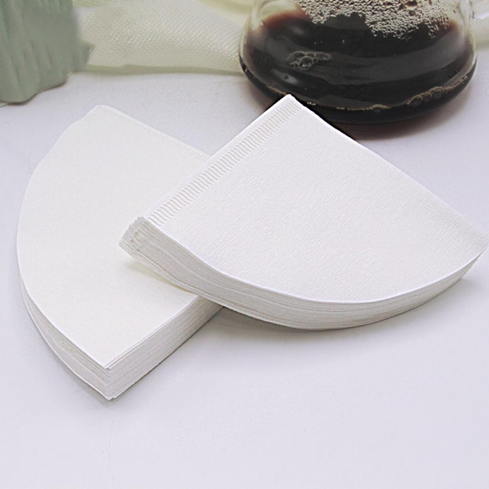 50Pcs Cone-shaped Hand Drip Brew Coffee Filter Home Office Travel DIY Cafe Paper
