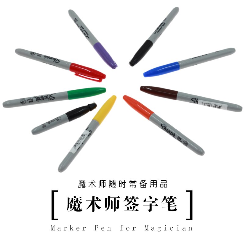 1pc Sharpie/mini Sharpie PenNormal Pen not Gimmick Pen Black Marker Pen for Magician Magic Accessories Close Up Tricks Accessory