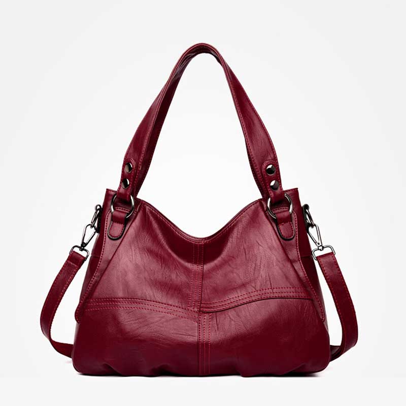 Amelie galanti bolsa feminina 2020 novo ventilador europeu e americano costura saco feminino simples grande bolsa crossbody saco: Vermelho