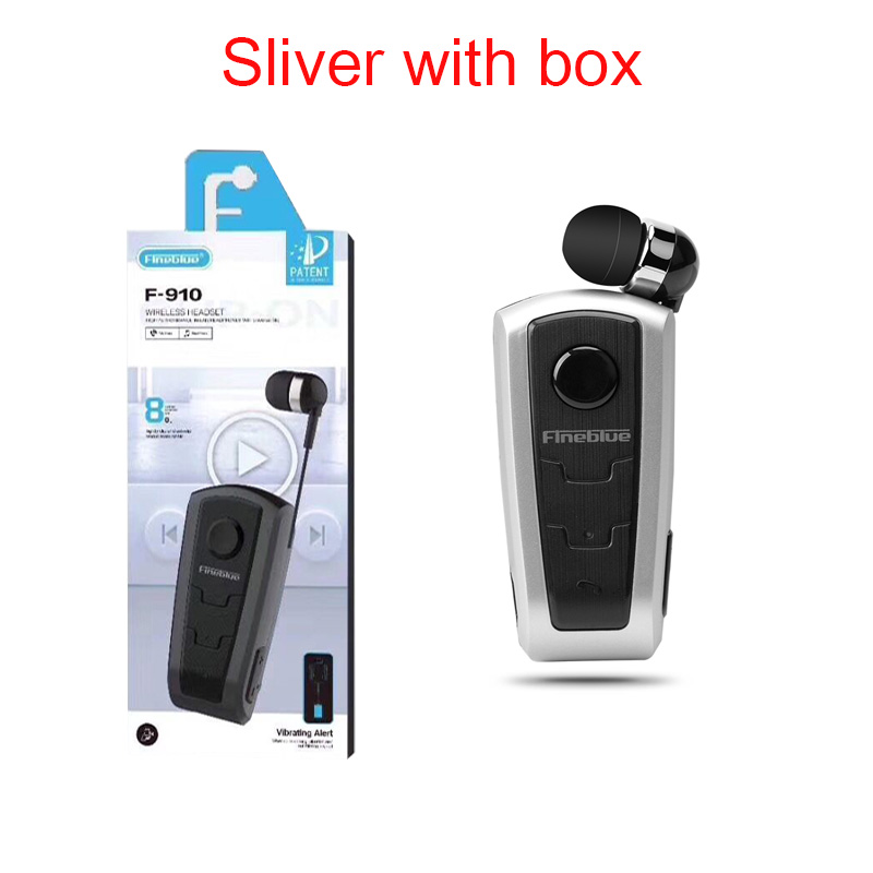 Fineblue  f910 trådlösa hörlurar för företag, hörlurar, samtal, påminner om sport, löpning, hörlurar med klipp, bluetooth  v5.1 -headset: Kaki