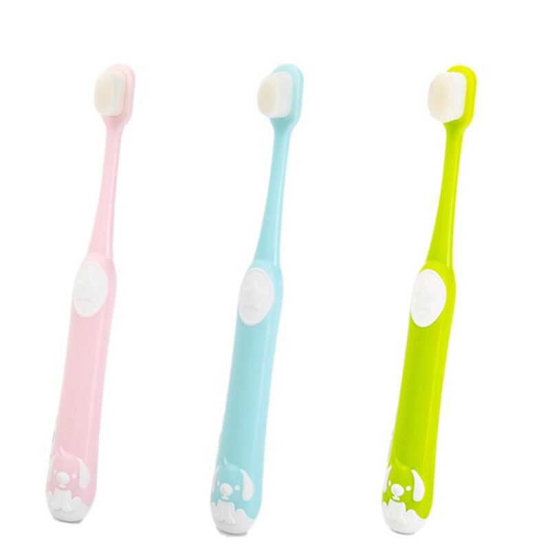 3Pcs Baby Soft-bristled Toothbrush Smiling Tooth Cleaner Baby Kids Training Dental Care Child Teeth Brushes Set: Default Title