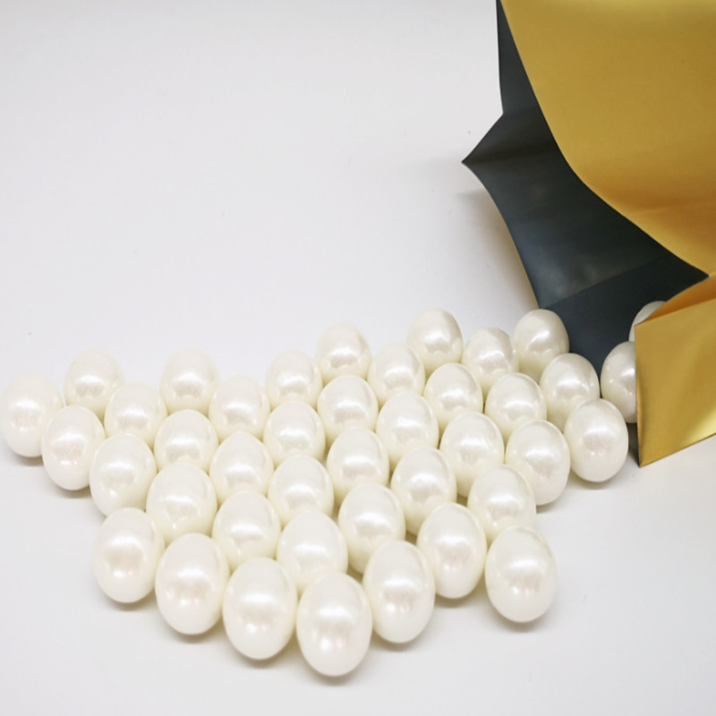 500g perler spiselige perle sukker perler slik 14mm sukkerkugler fondant gør-det-selv kage bagning farverig kugle kage dekoration: Hvid