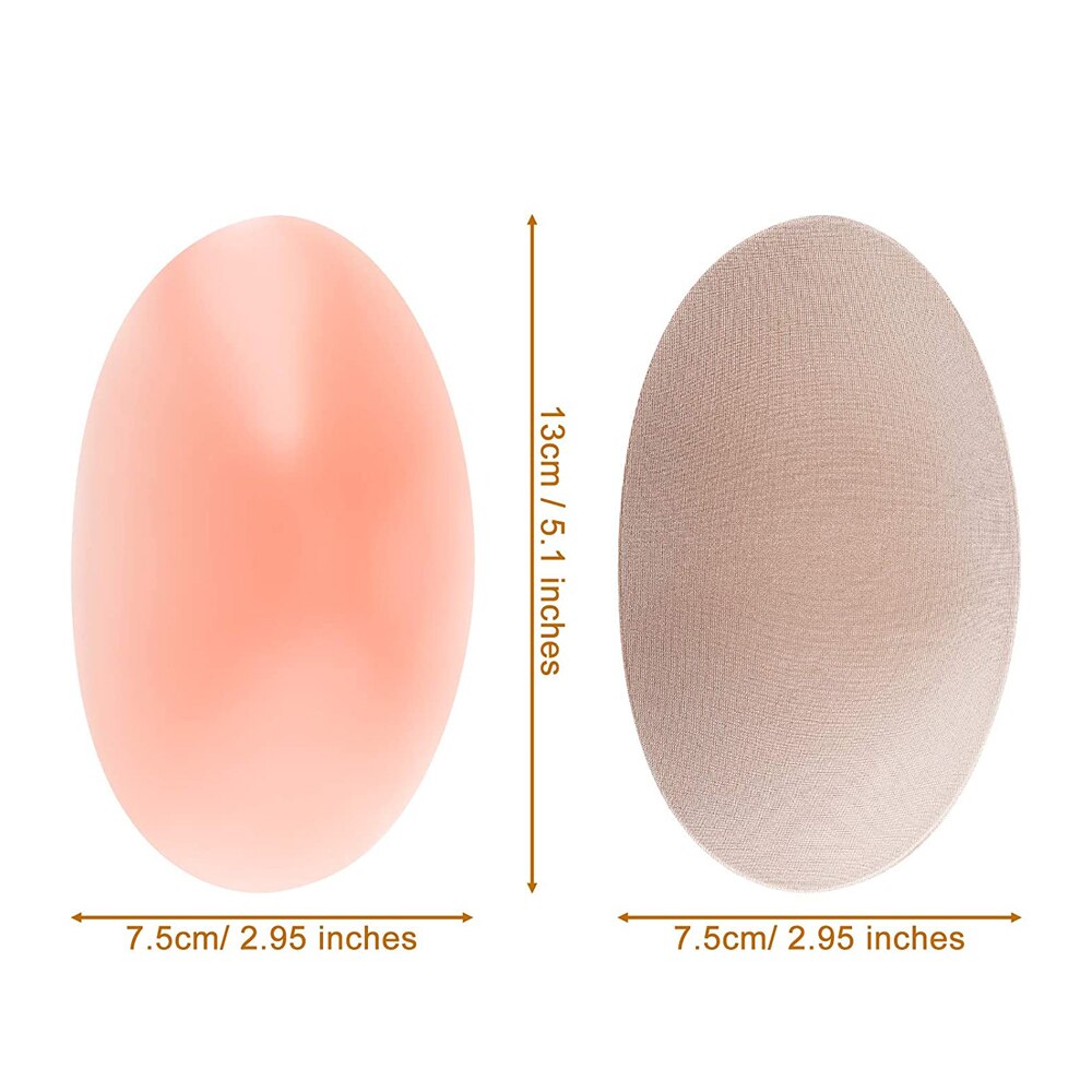 1Pair Soft Silicone Shoulder Pads Adhesive Anti-Slip Enhancer Reusable Shoulder Pads for DIY Women Clothing Accessories