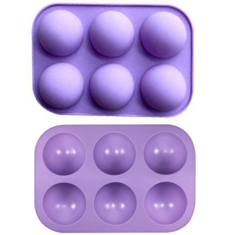 6 Gaten Силиконовые Формы Siliconen Bakvorm Voor Bakken 3D Bakvormen Chocolade Half Ball Mold Cupcake Taart Keukengereedschap