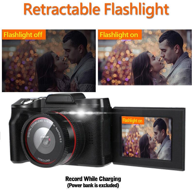 Digital Full HD1080P 16x Digital Zoom Camera 4K HD Camera Video Camcorder Vlogging 2.4inch Screen Camera Camcorder