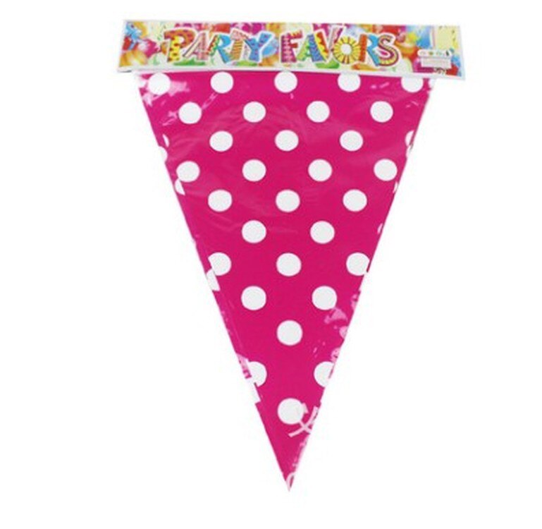 Dot Small Flags Birthday Party Wedding Scene Shopping Mall Activities Kindergarten Layout Banner Decoration Supplies: Rose