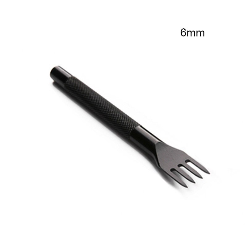 Perforadores de acero para cuero, herramientas de artesanía de 1, 2, 4, 6 puntas, cincel de punta de diamante, 3/4/5/6mm: 6mm 4 Prong 1pcs