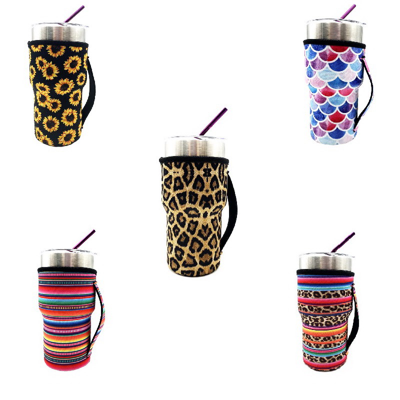 Koverz Neopren-Kaffeetaschen-Halter – Stylischer Getränkehalter Für Tassen & Pint-Gläser (Tropics-Design)