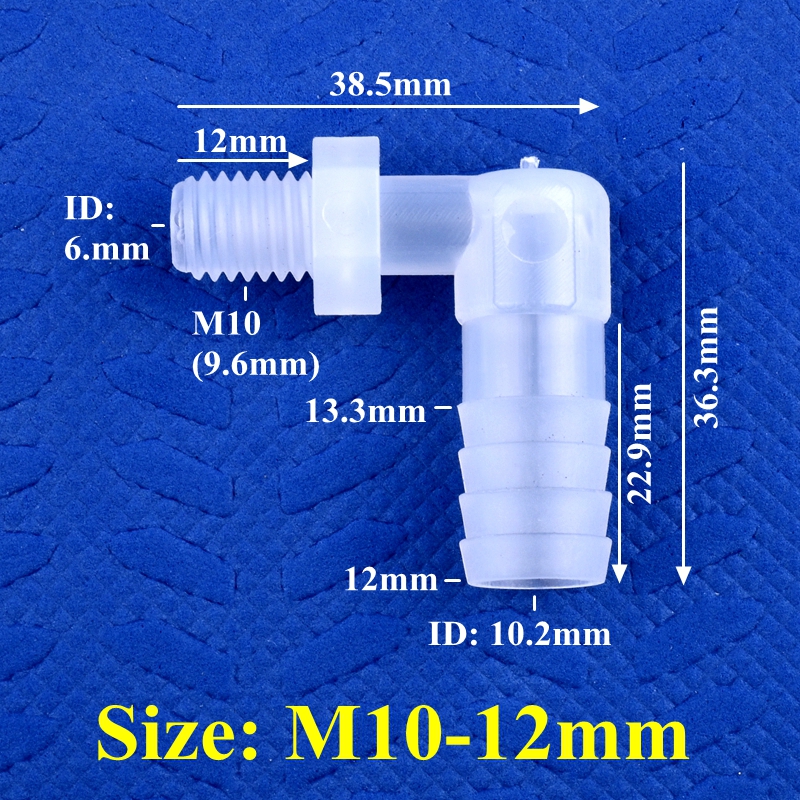5 ~ 200Pcs M6 ~ M12 Om 4 ~ 12Mm Food Grade Plastic Pp Pagode Elbow Connector Aquarium tank Fittingen Micro Irrigatie Waterslang Joint
