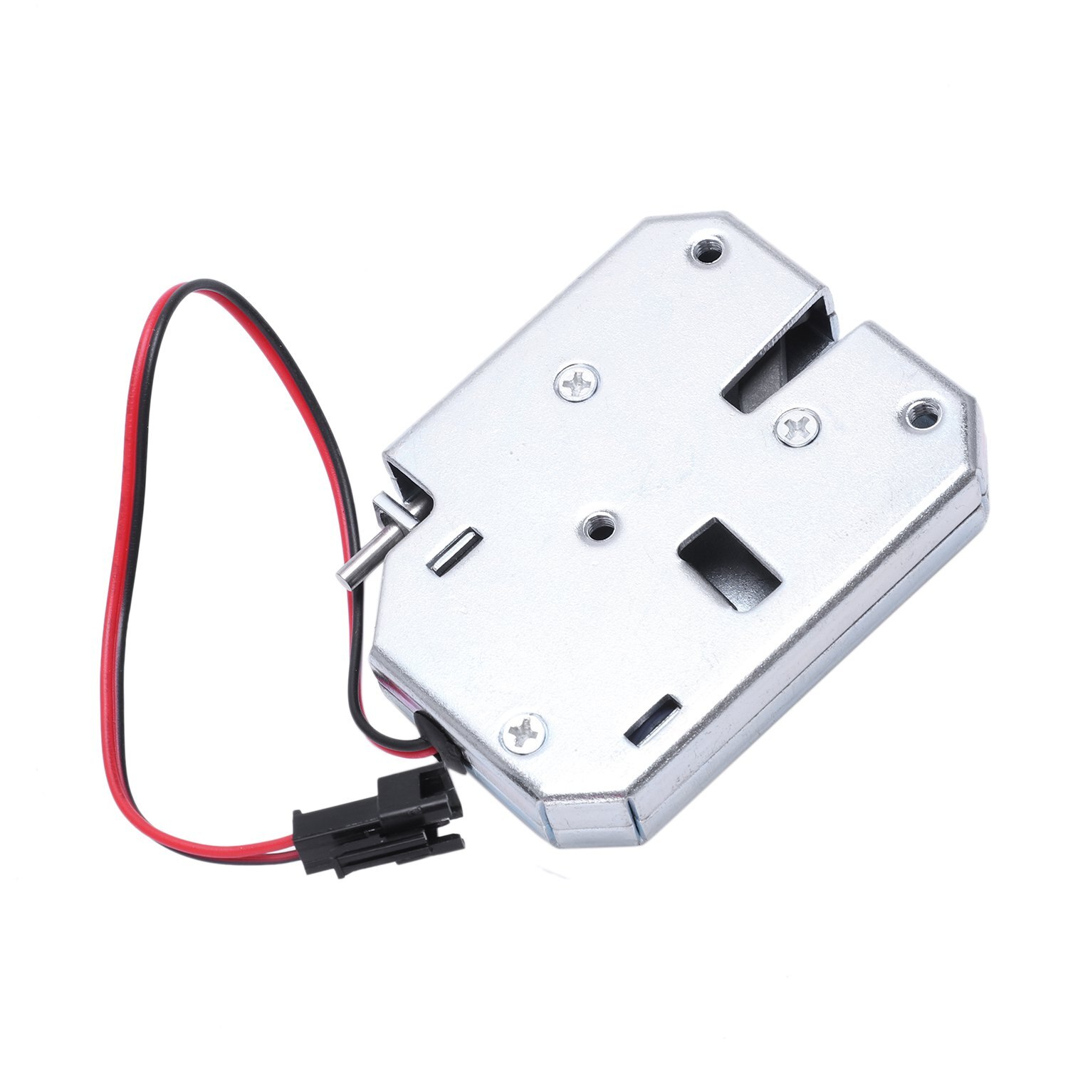 Elektrische Controle Lock Dc 12V 2A Elektromagnetische Deurslot Kast Lade Lockers Lock Klink Koolstofstaal Zilver Hangslot