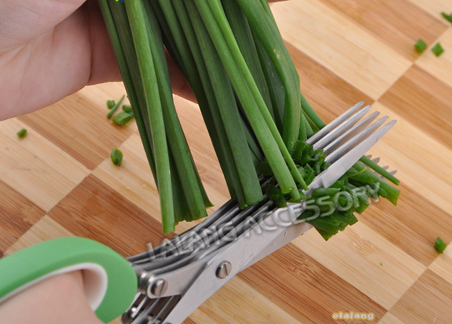 1pc Stainless Steel Scissors /5 Layer Scissors Multifunctional Onion Noodles Laver Broken Kitchen Scissors