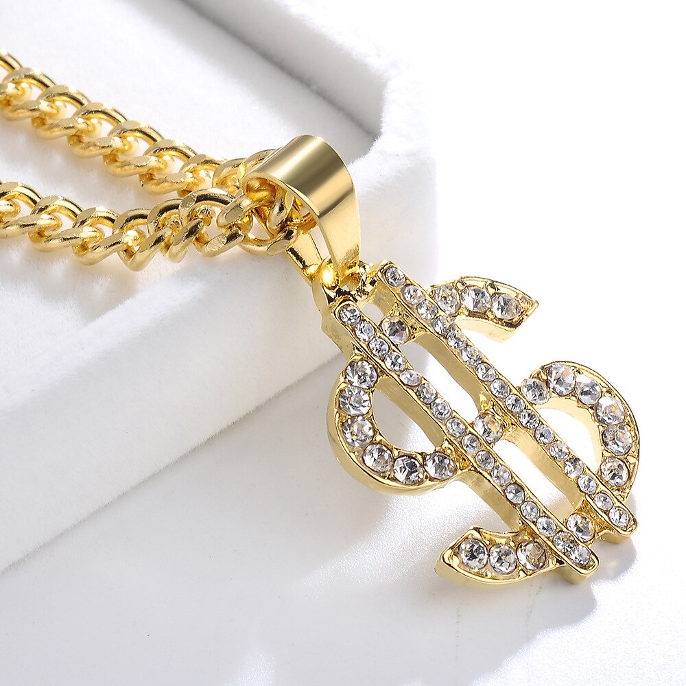 Collier avec pendentif en forme de Dollar américain pour chien, grande chaîne en or de Style Hip-hop, longue chaîne en alliage, Pitbull, collier pour chien de compagnie, accessoires de bijouterie