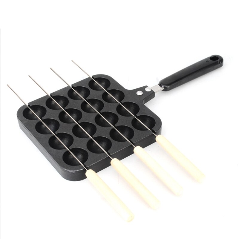 Plaque à Takoyaki Anti-Adhésive 16 Moules - Poêle En Fonte D'Aluminium Avec Aiguilles