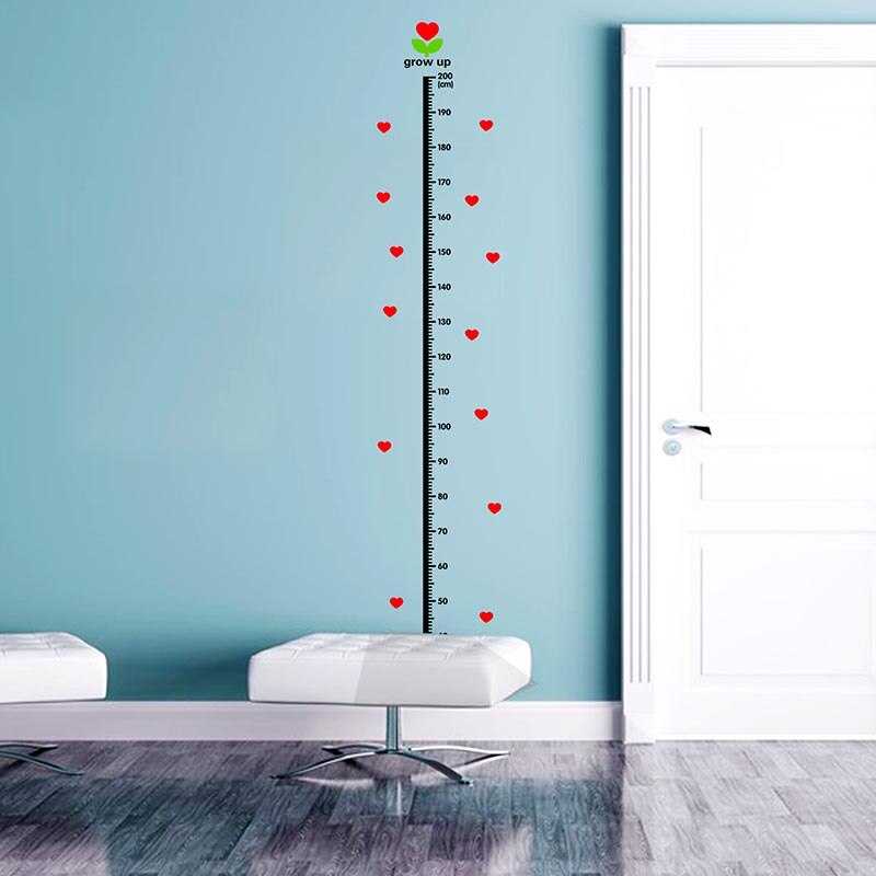 Height Measure Wall Sticker Cartoon Home Decoration Growth Chart Decals for Kids Room Nursery PRE Decorative Growth Charts