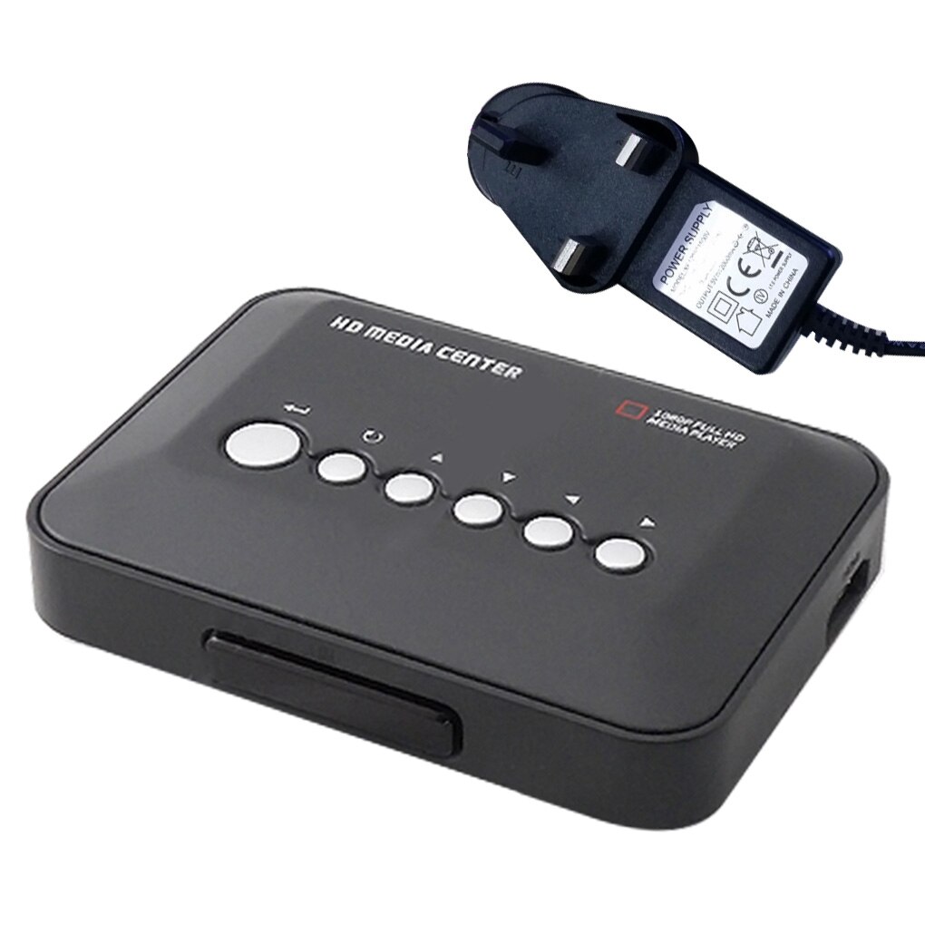 mini pełny HD1080P MKV HDD HD odtwarzacz multimedialny centrum HD AV VGA USB SD MMC pilot odtwarzacz ue/nas/UK/AU wtyczka: UK wtyczka