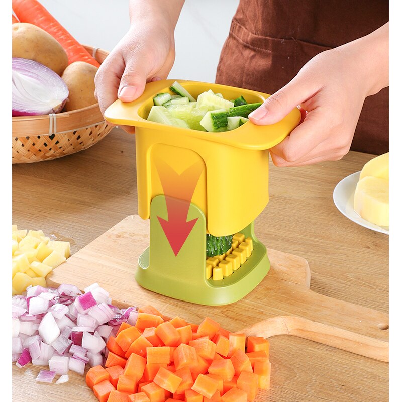 Potato Chip Cutter Onion Diced Carrot Ham Diced Household Cucumber Potato Chip Cutter Gadget Utensils for Kitchen Accessories