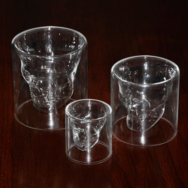 Crystal Skull Head Glass Cup Vodka Whiskey Shot Wine Drinking Decanter Glassware