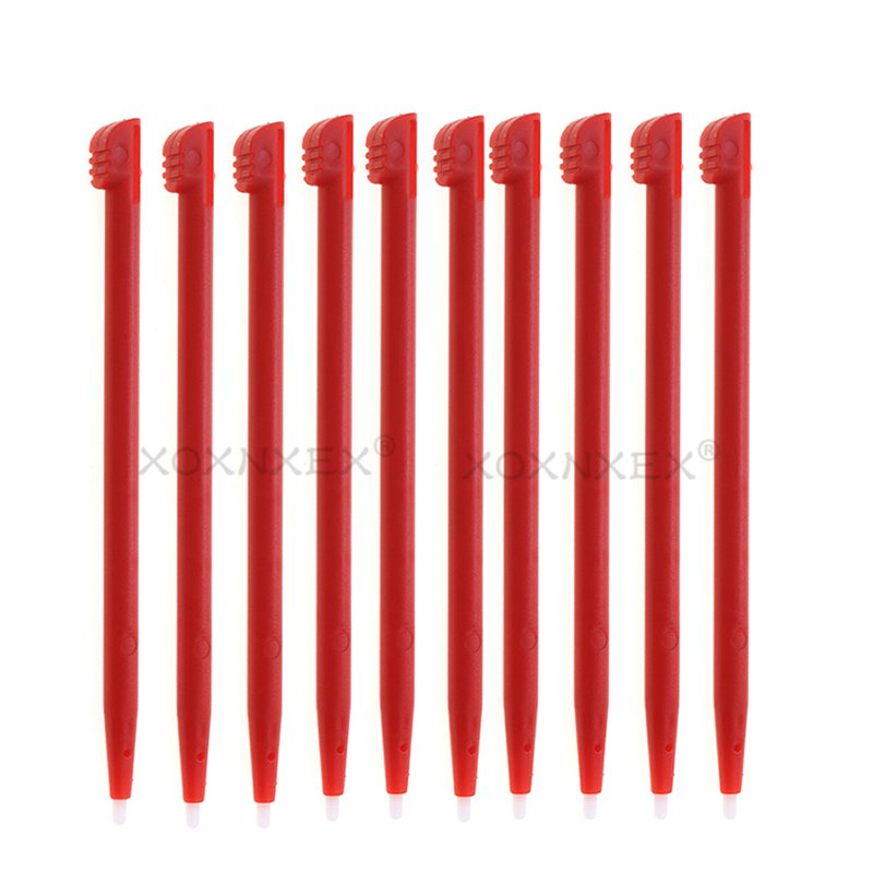 XOXNXEX-10 piezas para Nintendo DSI NDSI XL Stylus, bolígrafo táctil para NDSI XL, solo más largo de lo Normal DS, negro y rojo: B