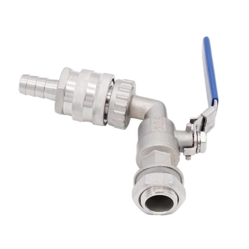 Beer & Wine Stainless Weldless Quick Disconnect Ball Valve Kit 1/2"NPT Homebrew Mash Tun Boil Kettle HLT Ball Valve Replacement