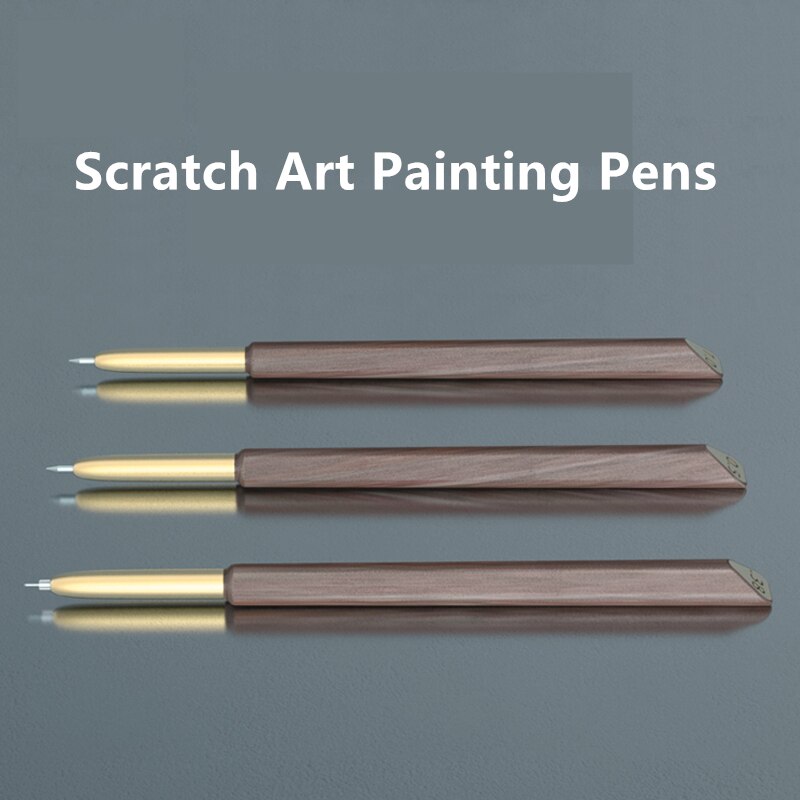 Rotuladores de pintura de arte para rascar, Punta Dual, pelo para rascar, arte, pintura, CN038, boceto, arte, dibujo, bolígrafo rascador