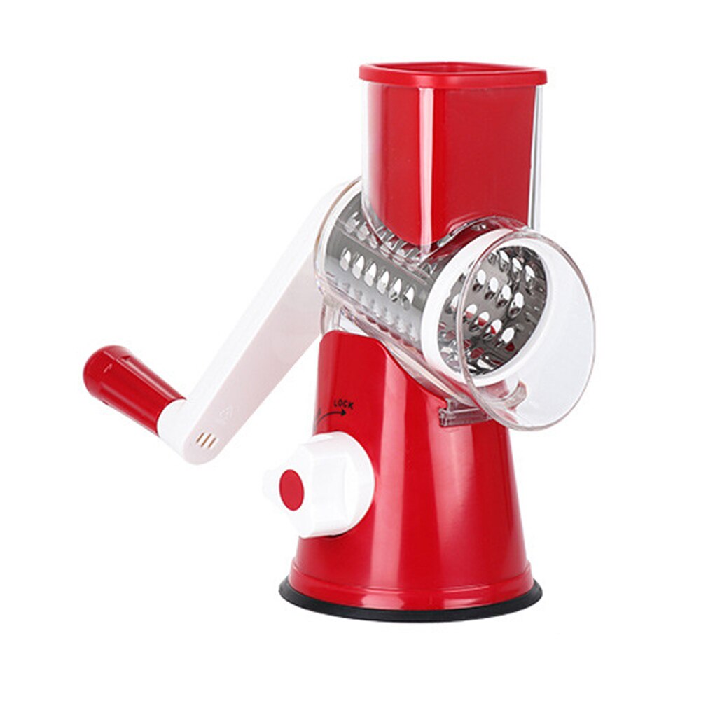 Groentesnijder Multifunctionele Handleiding Plantaardige Spiral Slicer Chopper Slicer Kaasrasp Slimme Cutter Kitchen Tools: Red