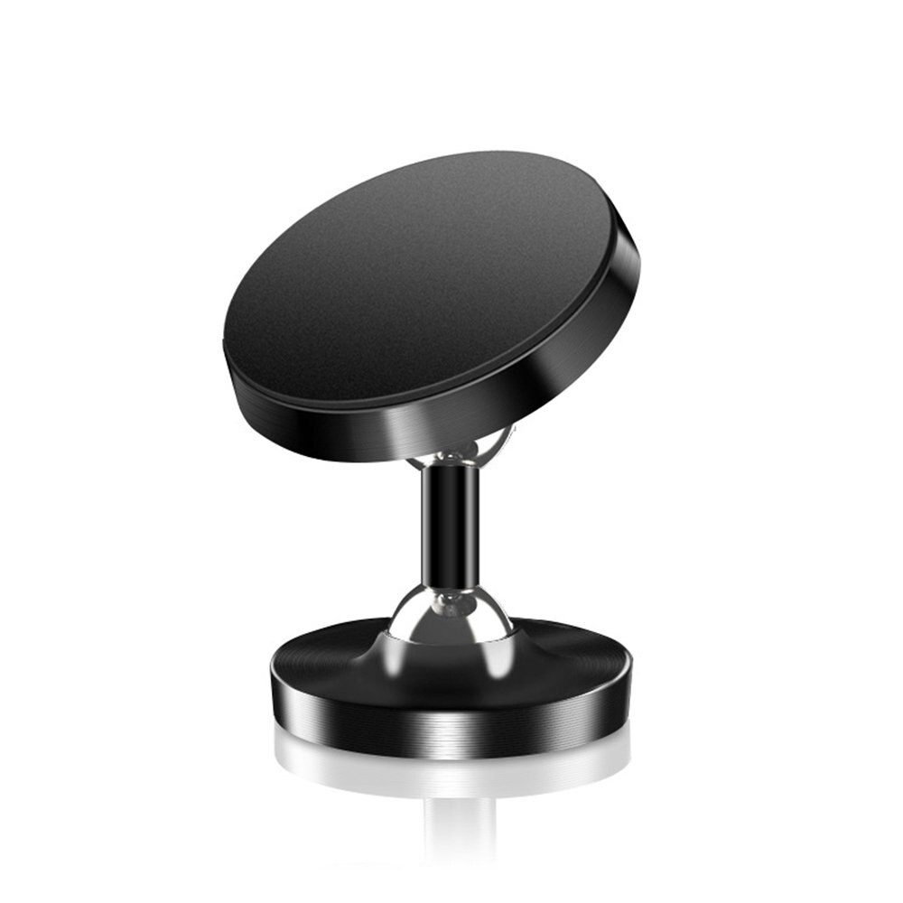 Metal Car Phone Holder Double Ball 360 Degree Rotating Suction Cup Type Magnetic Mobile Phone Holder: Frosted Black