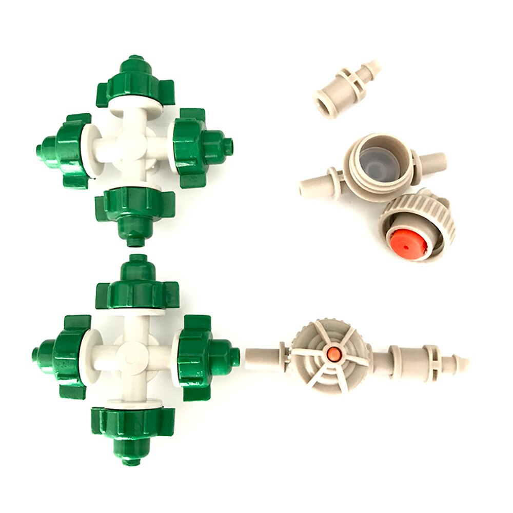 20Pcs Fogger Spuit Met 4/7 Mm Slang Kas Bevochtiging Automatische Irrigatie Apparatuur Tuinieren Sprinkler IT221
