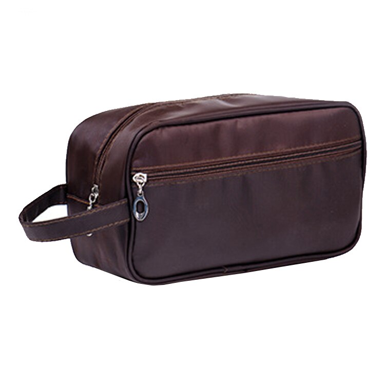 UOSC Cosmetic Bag For Men Organizers Women Travel Necessaire Waterproof Ladies Makeup Bag Men Beauty Case Pack Up The Wash Bags: Brown