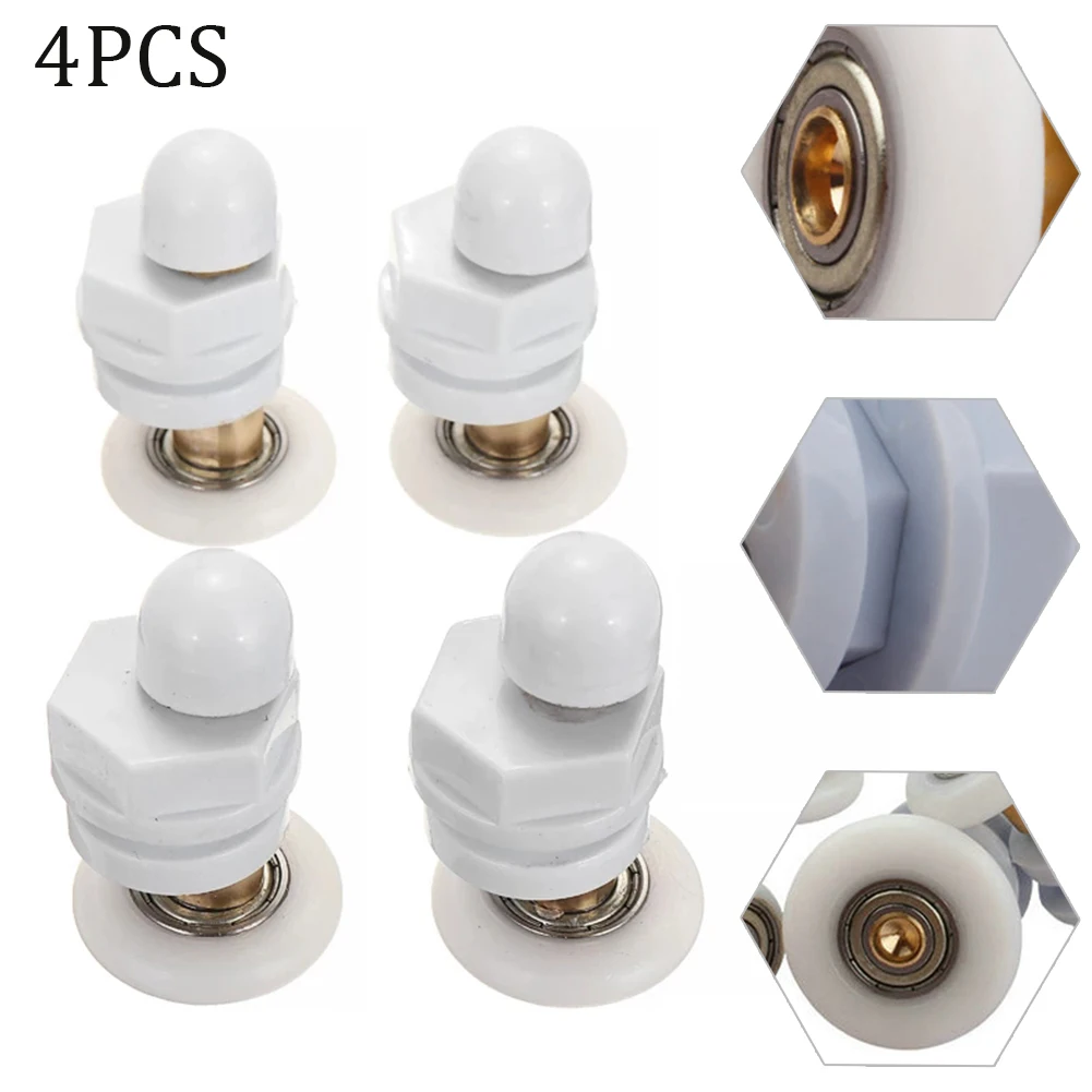 4pcs19mm/23mm/25mm/27mm/29mm Door Roller Shower Rooms Cabins Pulley / Shower Room Roller /Runners/Wheels/Pulleys Diameter