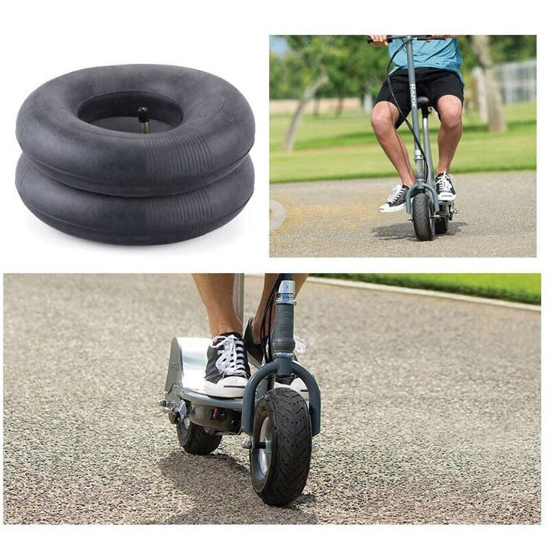 2- pack 2.80/2.50-4- tums innerslang med  tr87 böjda ventilskaft för skotrar, gräsklippare, skottkärror, handtruckar