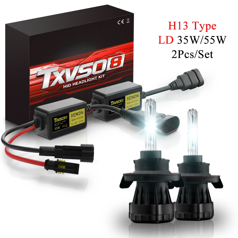 Txvso 8 9008 h13 hi li 110w alt i ett skjult xenon-ombyggingssett billykterlampe 2 stk skjulte pærer med ballast rask lys 6000k