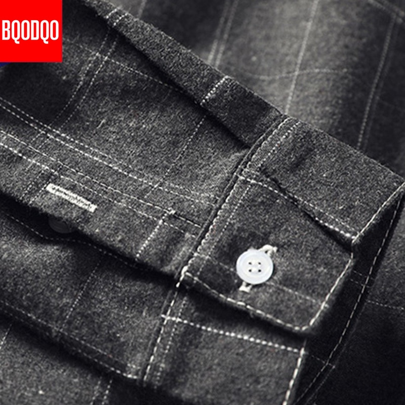 Streetwear japońskie koreańskie koszule na przyjęcia towarzyskie męskie czerwone zimowe marki bawełniane bluzki męskie moda jesień z długim rękawem koszula w kratę w stylu Casual