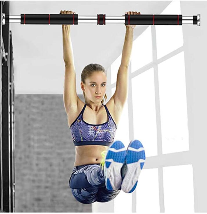330LB Pull Up Bar for Doorway, No Screws Required Chin Up Bar Adjustable Dip Bars for Home Gym Exercise Fitness 80cm