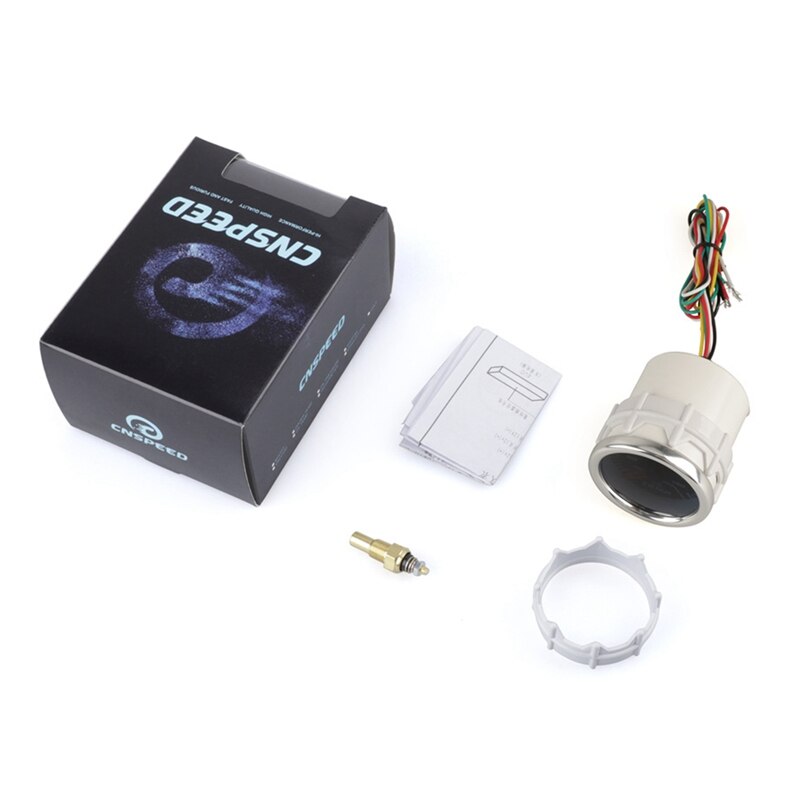 Indicador de temperatura de aceite para coche, indicador de aguja Digital rojo iluminado, 40-140 ℃, 100-280 ℉, 12V, 52mm, 2 ", Universal