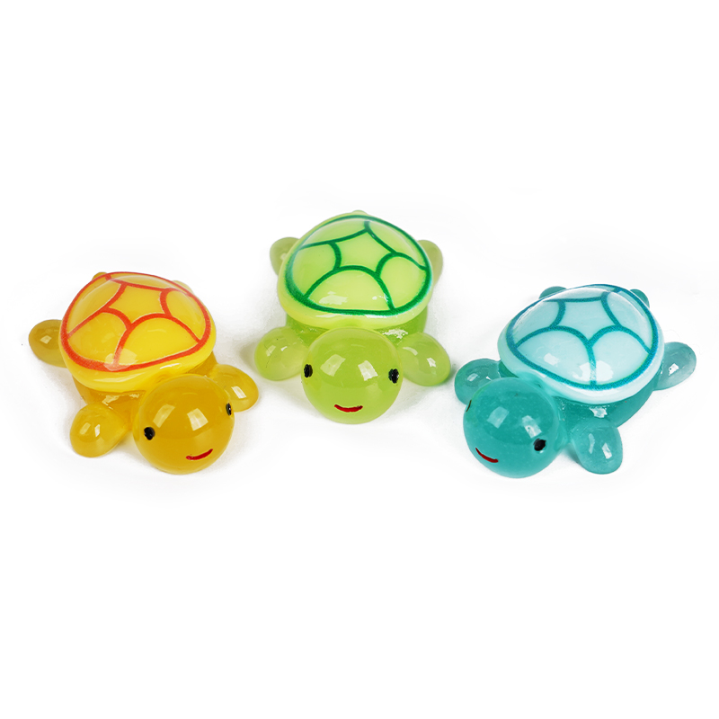 Mini leuchtende Schildkröte Home Decor Landschaftsbau Harz Handwerk leuchtende Schildkröte Garten Aquarium Miniaturen Ornament Aquarium Dekoration